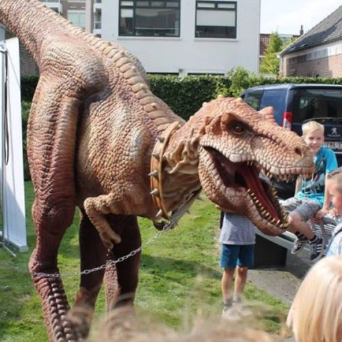 Ochiq o'yin maydonchasi uchun dinozavr kostyumi